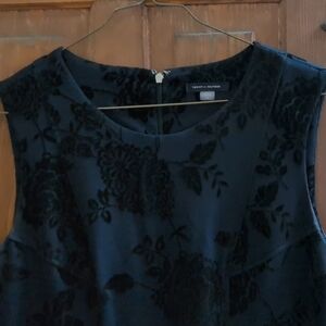 Tommy Hilfiger Navy & Black Velvet Floral Dress